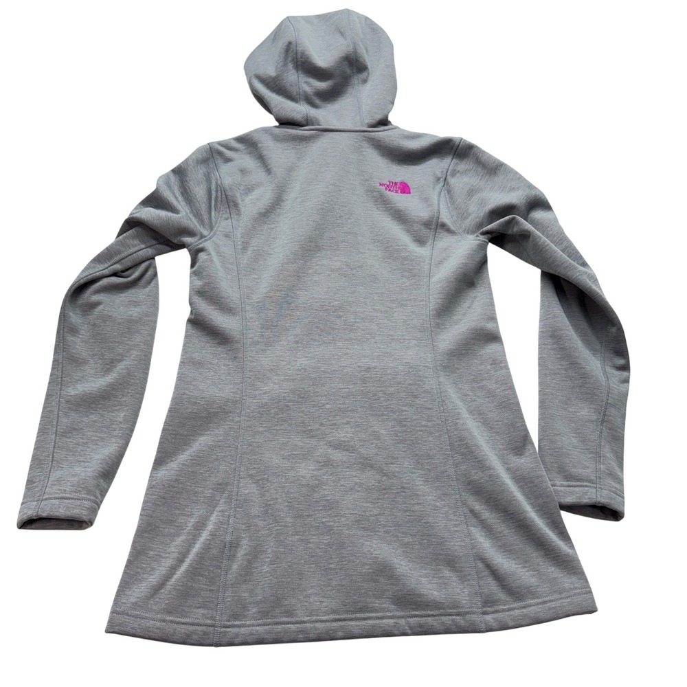 The North Face Agave Full Zip Fleece Hoodie Jacket Womens S Grey Pink - Picture 3 of 16